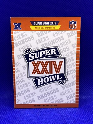 🔥1990 NFL Pro Set Football Card SUPER BOWL XXIV #24 Broncos Vs