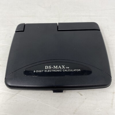 Vintage DS-MAX 8 Digit Electronic Folding Calculator WORKS