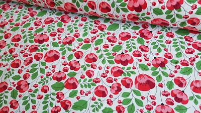 Gabriella Floral on Ivory Rose & Hubble 100% Baumwolle FAT QUARTER HALF METER