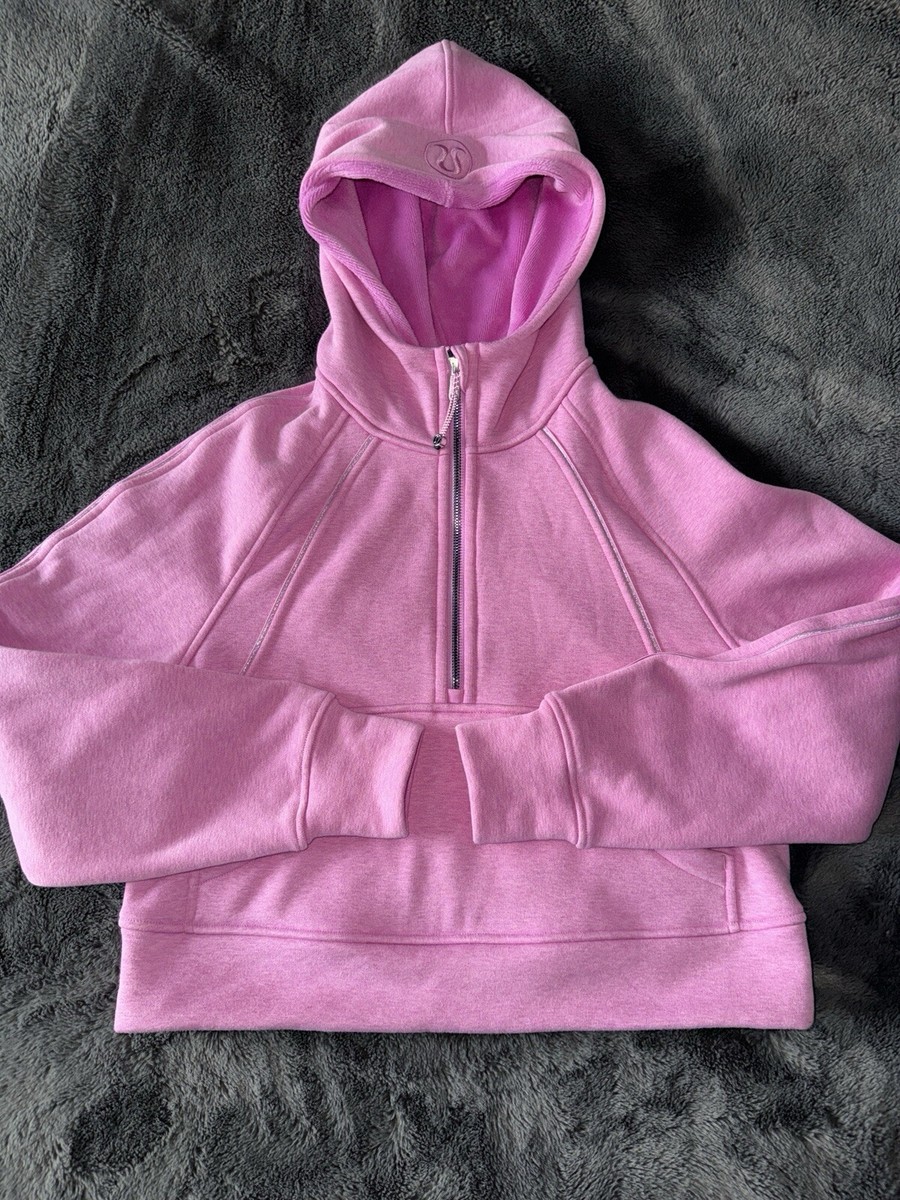Lululemon Scuba Oversized Half Zip Hoodie Plush Heathered Dahlia