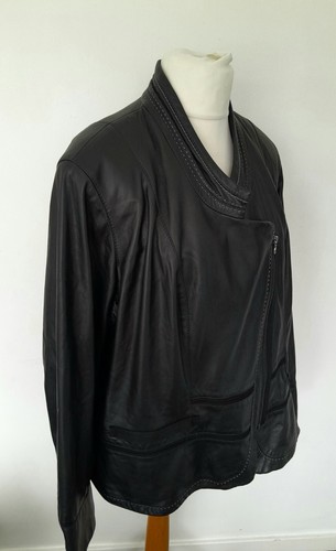 ELIE TAHARI - Soft REAL LEATHER Jacket BLACK Size 3X 26/28 - Picture 2 of 15