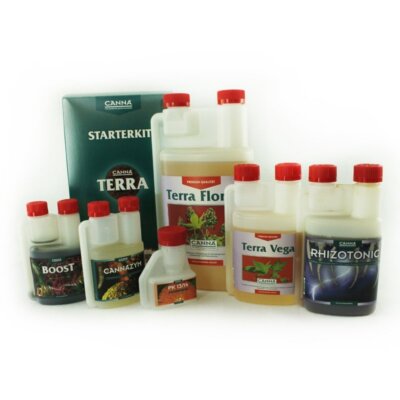 Canna Terra Starter Kit Düngerset Canna-Dünger Komplettset für Wuchs und Blüte