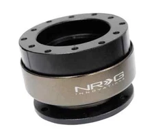 NRG Gen 2 Black w/ Titanium Ring Steering Wheel Quick Release Hub Kit Universal