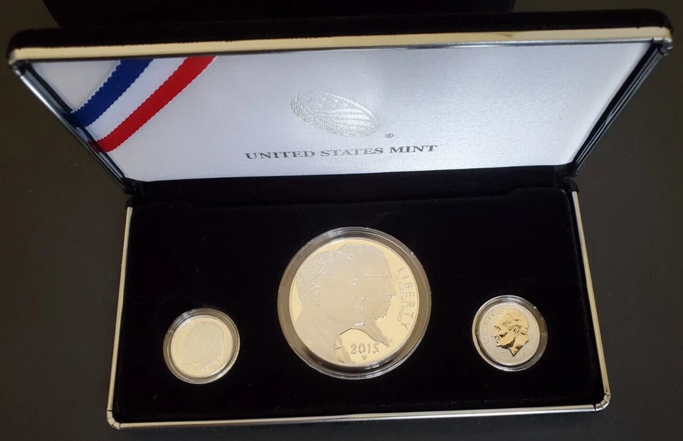 *** 2015 MARCH OF DIMES SPECIAL SILVER SET W PROOF P REVERSE DIME & W DOLLAR *** - Image 4 of 4