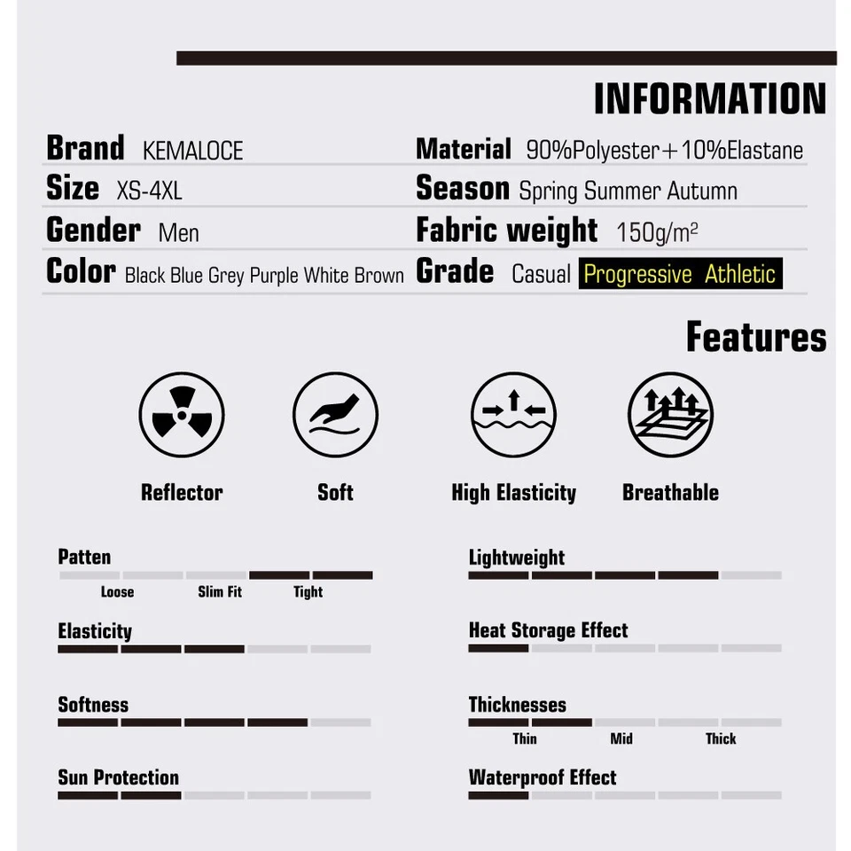 KEMALOCE Cycling Base Layer Men Sleevess Black&Blue Breatable Running Singlet - Image 3 of 4