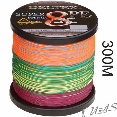 Deltex Super Strong Multicolor 300M 8 Fach Rund Geflochtene Angelschnur Sha
