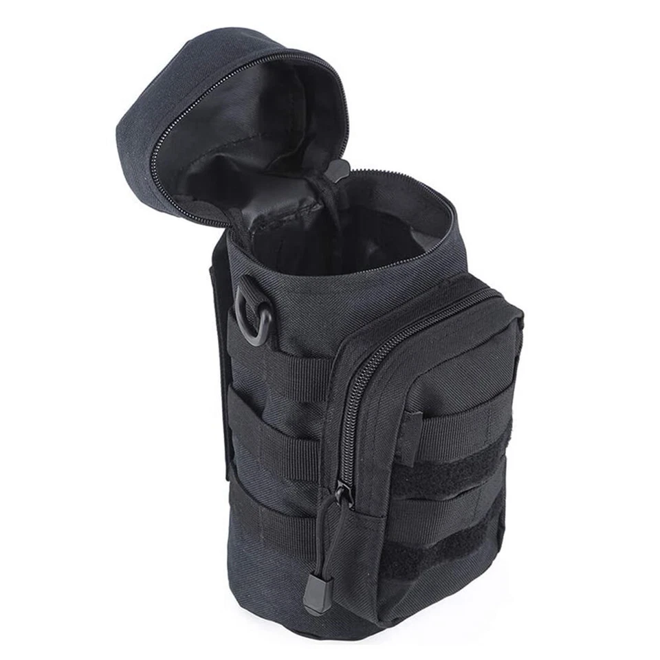 Bolsa táctica Molle con cremallera utilitaria para hervidor de agua bolsa para senderismo al aire libre Foto 3 de 4