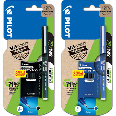 Pilot V5 Hi-Tecpoint Cartridge System Liquid Ink 0.5 Rollerball