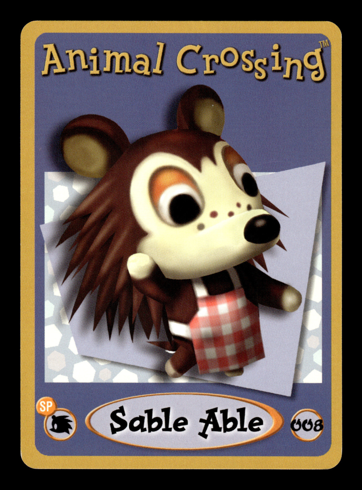 Nintendo Animal Crossing e-Reader Card (2002) Series 1 - Sable Able - #008-image