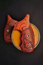 Kimber K6s DASA FGT Grips Mini Dragonscales/Checker Inset Tribal Wolf•All Colors