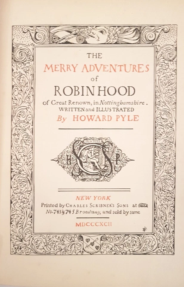 THE MERRY ADVENTURES OF ROBIN HOOD - Howard Pyle. Illustrated Early Edition 1892 - Image 2 of 4