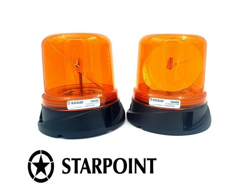 ECCO LED Amber Rotating Beacon ACX2375 LED Amber Rotating Permanent Mount IP67 - Picture 3 of 6