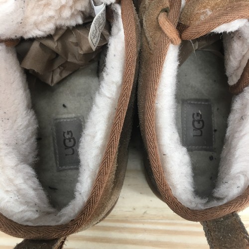 UGG Boots Mens 11 Neumel Chukka Booties Brown Suede Sheepskin Lace Up Round Toe - Picture 6 of 16