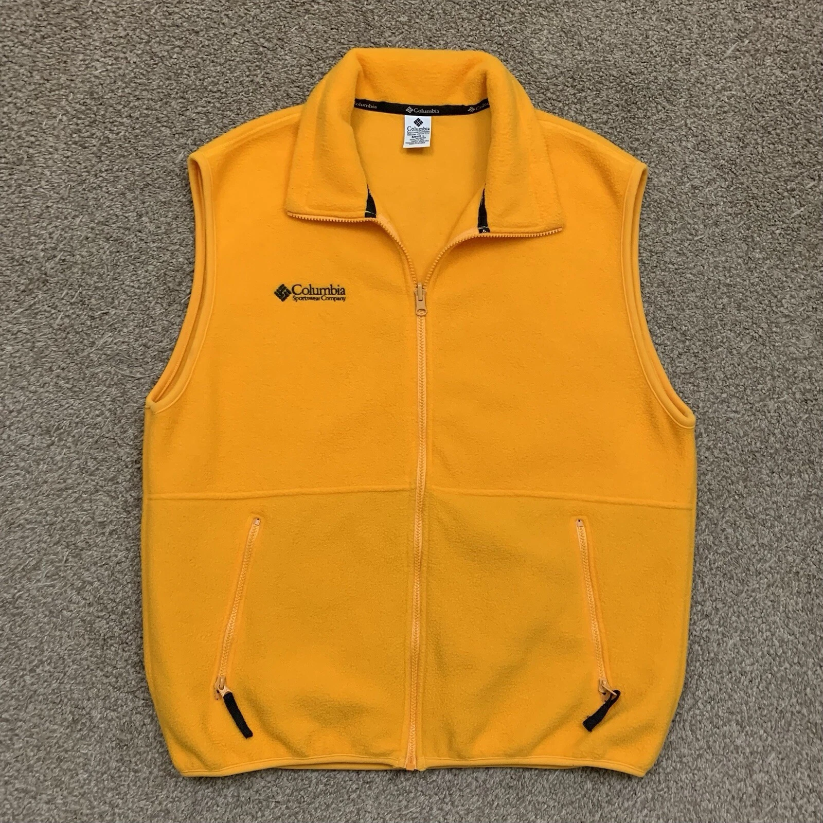 Vintage Columbia Vest Mens Large Fleece Full Zip Outdoors Jacket USA Hiking 90s