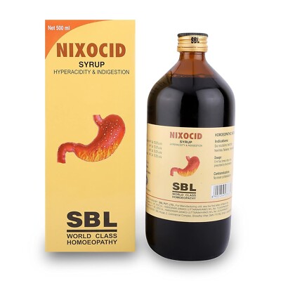 SBL Nixocid Homeopathic Syrup Enzyme Balance Acidity Normalise Stomach pH 500ml