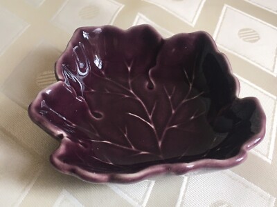 The Cellar Exclusively for Macy's Leaf Shape Dipping Dish Merlot 3.5''x 3.75'' NEW