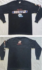 1990 NASCAR Rusty Wallace Miller Lite Racing Long Sleeve Patch Shirt Chase LRG.