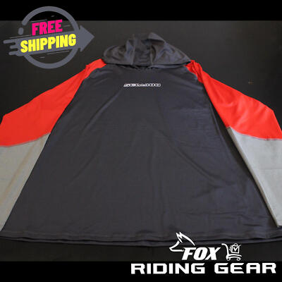 OPEN BOX OEM Sea-Doo Hooded LS Shirt | Lava Red/Rouge Lave | Men's