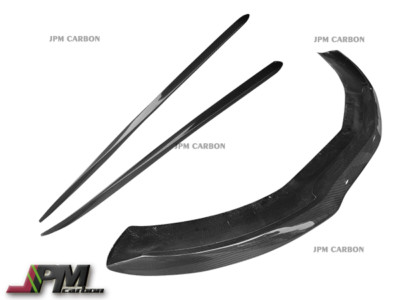 Carbon Fiber Front Lip+ Side Skirt Add-on Cover For 14-16 M-Benz CLA45 AMG Only