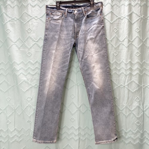 LEVI'S 513 Straight Fit Heavy Wash Blue Jeans 37X32 Distressed Vintage