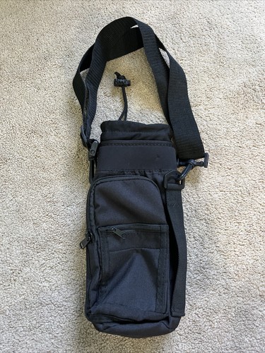 NEW SITHON Neoprene Insulated Water Bottle & Phone Carrier Sling Bag BLACK - Picture 4 of 11