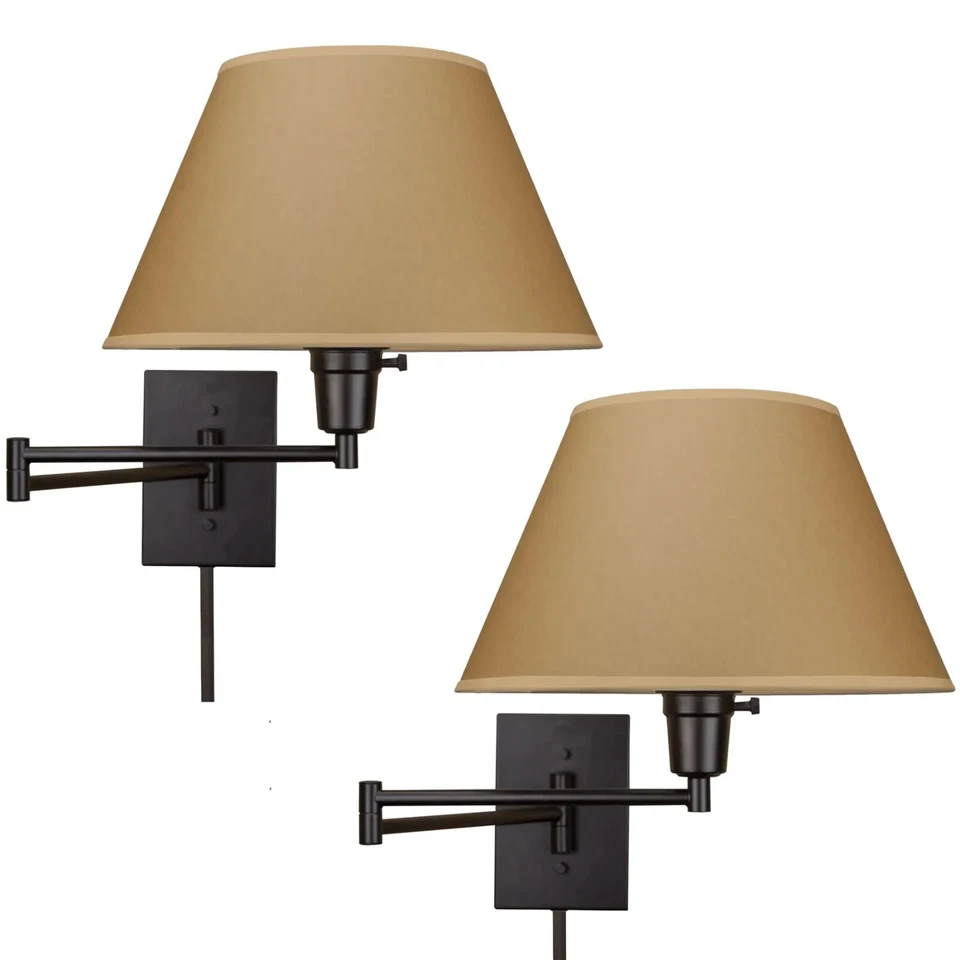 Lámpara de pared Kira Home Cambridge 13" brazo oscilante - enchufe/montaje en pared opción multicolor Foto 3 de 4