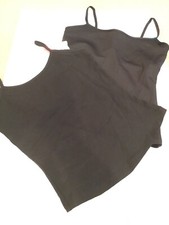 Lot of 2 Women s Dancewear Camisoles, Spaghetti Straps, Black, Size Large