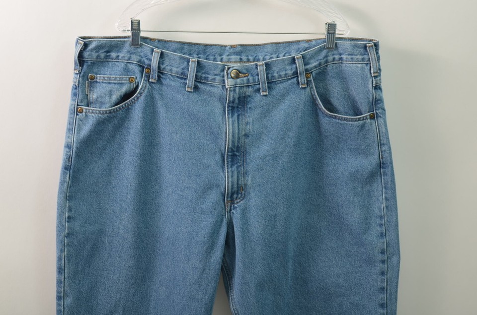 Carhartt Mens Jeans 44X30 B17 STW Relaxed Fit Tapered Leg Blue eBay