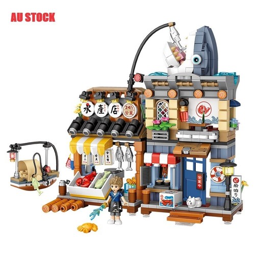 LOZ Aquatic Shop Fish Building Blocks Set Japanese Street Toys Gifts Adults Kids - Picture 2 of 5