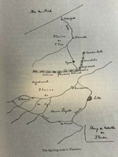 1917 World War I English Fighting Ground in France & Flanders illustrated