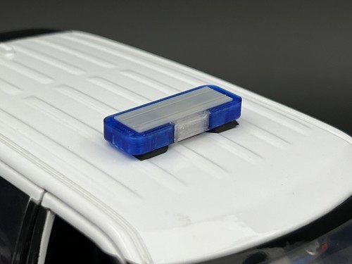 1/18 Mini Whelen Edge Lightbar Blue Red Clear Gray Top Cover Police Sheriff Fire - Picture 10 of 12