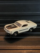Aurora Thunderjet T-Jet 1415 Ford Mustang Mach 1 White Slot Car