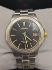 Seiko Analog 38mm Black Date Dial Mens Watch V742-8119