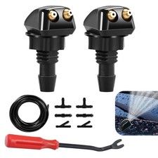 10 PCS Windshield Washer Nozzles Kit, Adjustable Front Windshield Washer Nozz...