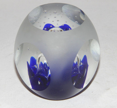 Paperweight '' 5 Fenster '' wohl Tschech Art Glass