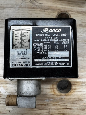 #ad High Pressure Cut Out for SO₂ CH₃Cl F 12 Refrigerants 011 1700 $187.50