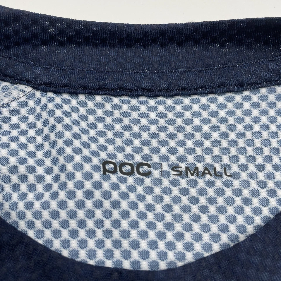 POC Men's MTB Small Pure Long Sleeve Jersey in a dark blue/aragonite brown - Image 3 of 4