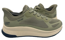 Skechers Men's Slip-Ins BOBS Sport Squad 4 Shoes Olive Green/Navy Size:9 112Y