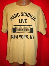 MARC SCIBILIA Live New York NY Keyboard Concert Tour T-SHIRT XL Folk Songwriter
