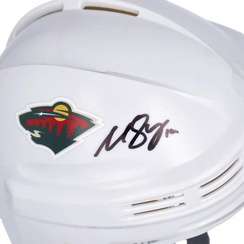 Mini casco bianco firmato Matthew Boldy Minnesota Wild - Foto 3 di 3