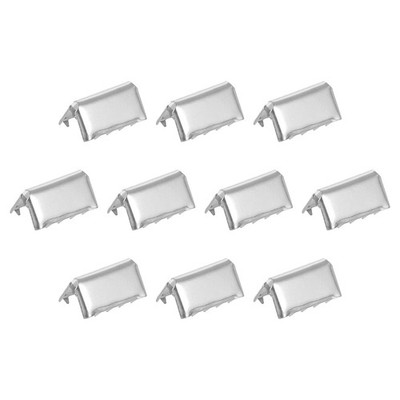 32 St. 16mm Crimp Ends f. Gürtel/Seil, Silber, DIY
