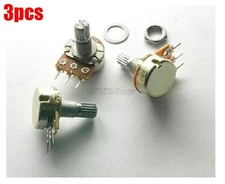 3Pcs Linear Taper Pot Linear Shaft 15Mm B1M 1M Ohm 3 Pin Rotary Potentiometer th