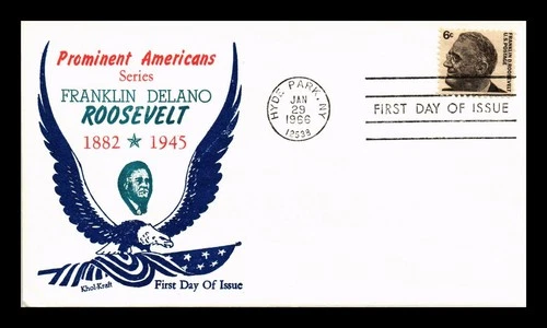 US COVER FRANKLIN D ROOSEVELT PROMINENT AMERICANS FDC KHOL KRAFT CACHET