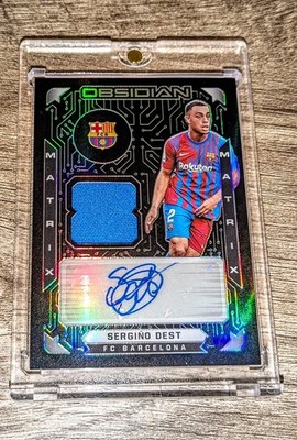 2021-22 Panini Obsidian-Matrix Material Auto Sergino Dest /85 (Barcelona/USMNT)