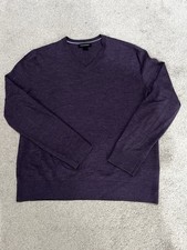 Banana Republic Extra Fine Merino Wool Sweater, Men’s Large Purple Sweater