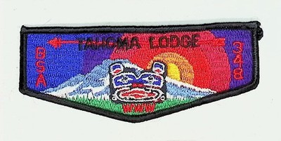 Tahoma Lodge 348 Mount Rainier Council WA S10 Flap BLK Bdr
