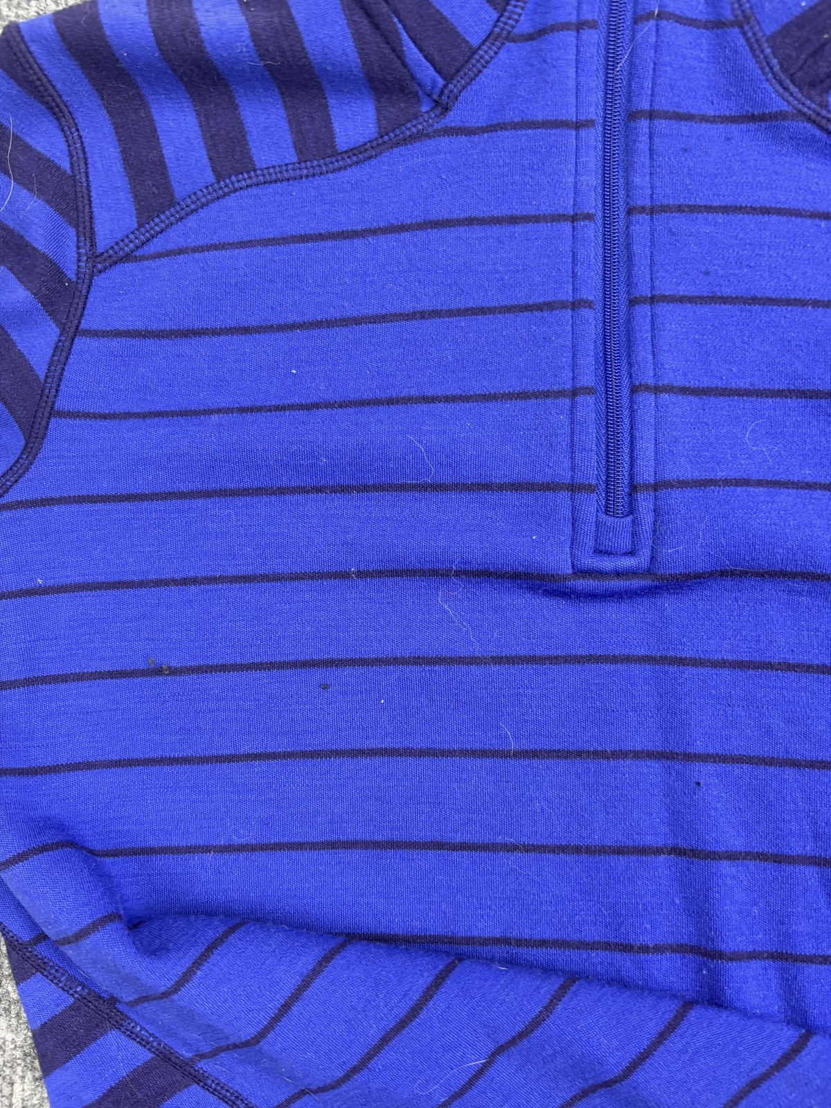 Smartwool Pullover Womens Medium Blue Striped 1/4… - image 8