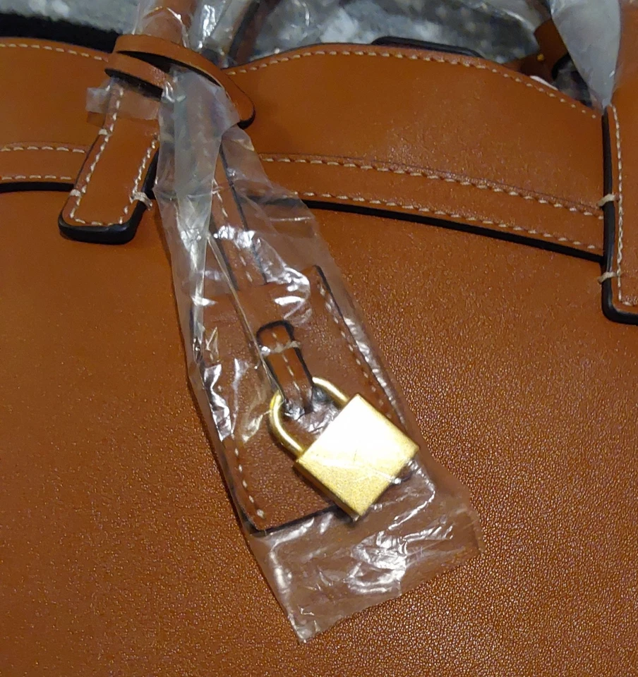 Bolso de ciudad MANGO MNG Harvey con accesorio de bloqueo nuez moscana oscura nuevo con etiquetas 🔥🔥🔥 Foto 2 de 4