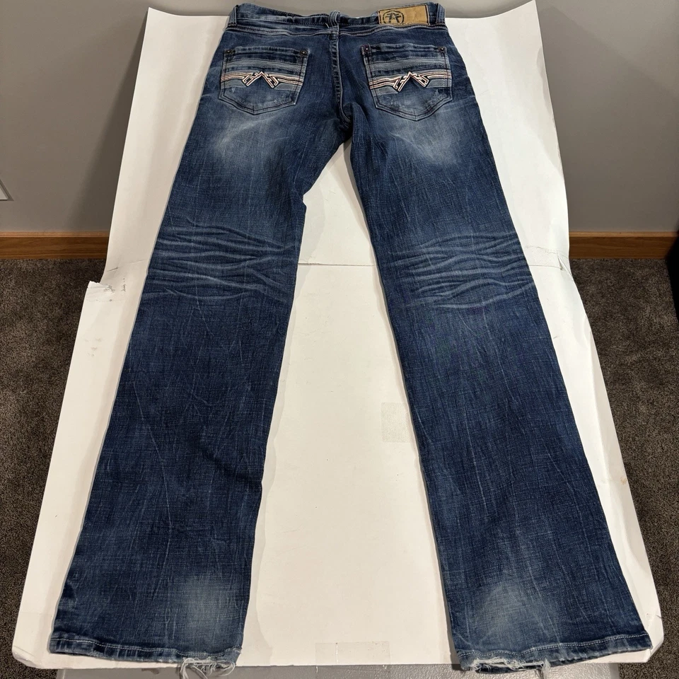 Pantalones de mezclilla ajustados rectos American Fighter Legend para hombre 30 x 33 Foto 2 de 4