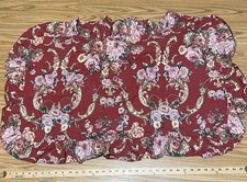 VTG Ralph Lauren Danielle Marseilles Ruffled Red KING Cotton Sham 19"x32"